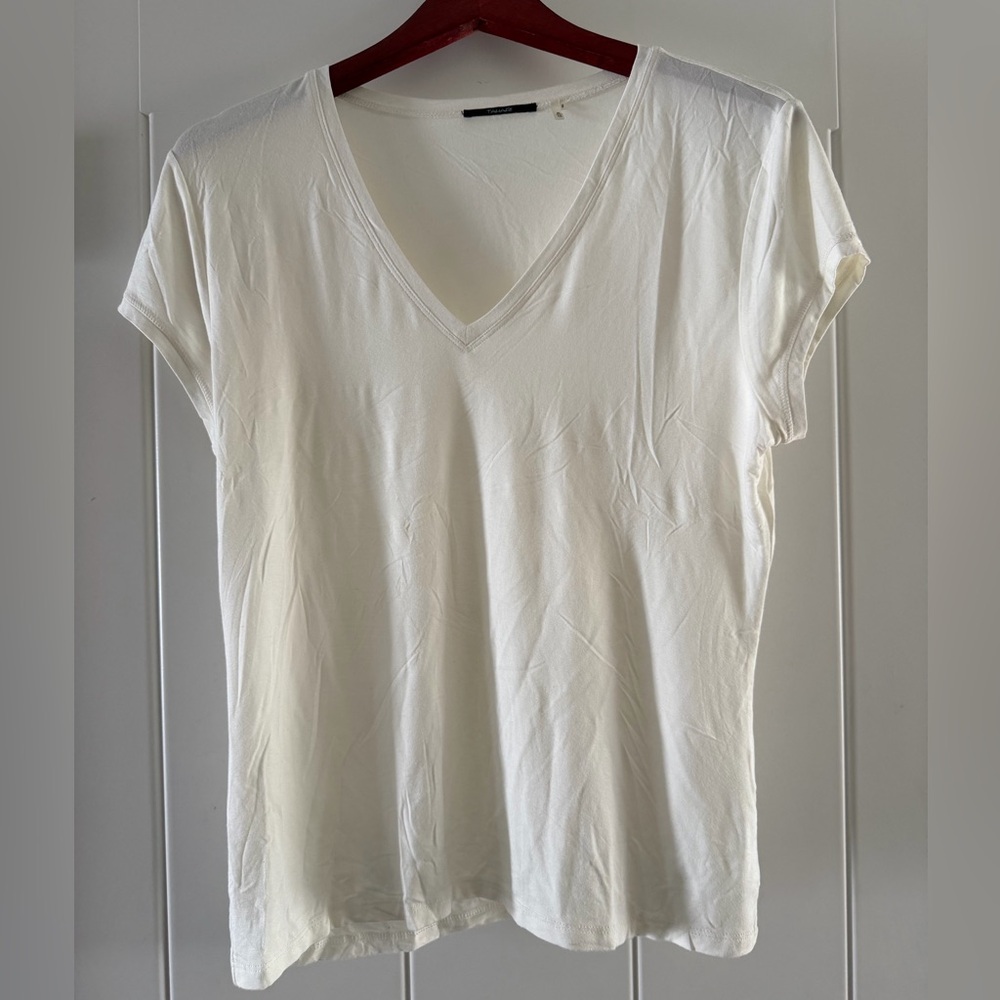 Women's V-Neck Tee - Off White